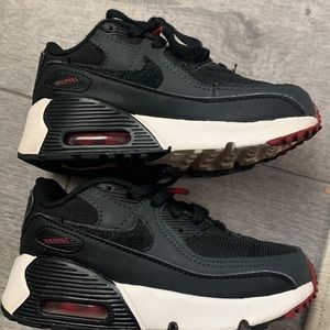 Boys Nike Air Max 10c Black/ Crimson
